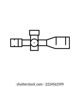 scope weapon tool line icon vector. scope weapon tool sign. isolated contour symbol black illustration