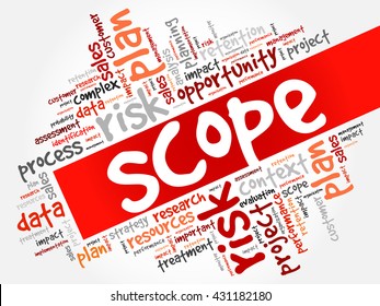 SCOPE word cloud, business concept