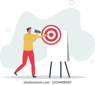 Scope of work, define work to be performed agreement document, plan or strategy in project management,flat design with people.