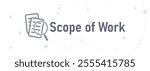 scope of work text information sign