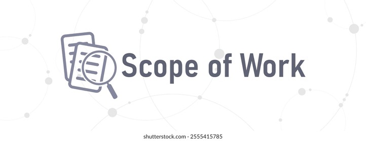 scope of work text information sign