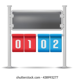 Score Board Analog Isolate Design Vector