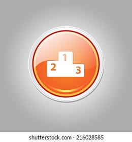 Score Board Circular Vector Orange Web Icon Button