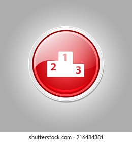 Score Board Circular Vector Red Web Icon Button