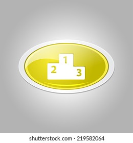 Score Board Circular Vector Yellow Web Icon Button