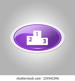 Score Board Elliptical Vector Purple Web Icon Button