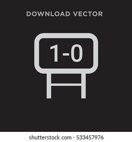 Score board icon illustration isolated vector, countdown sign symbol on black background