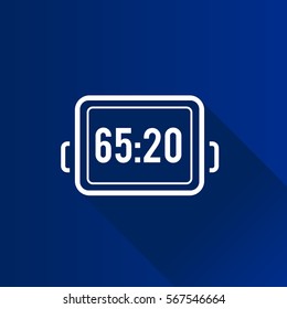 Score board icon in Metro user interface color style. Basketball game playing