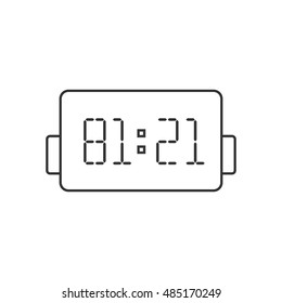 Score board icon in thin outline style. Basketball game playing match tournament