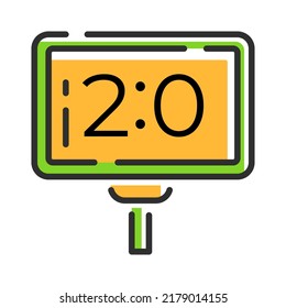 Score board line icon. Vector illustration