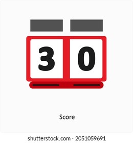 Score Board or Result Board Icon Concept