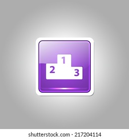 Score Board Rounded Corner Vector Purple Web Icon Button