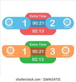 Score board soccer flat color