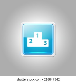 Score Board Square Vector Blue Web Icon Button