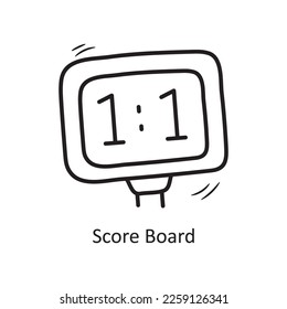 Score Board vector outline Icon Design illustration. Olympic Symbol on White background EPS 10 File
