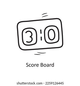 Score Board vector outline Icon Design illustration. Olympic Symbol on White background EPS 10 File