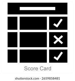 Diseño de concepto de icono de Vector de tarjeta de puntuación