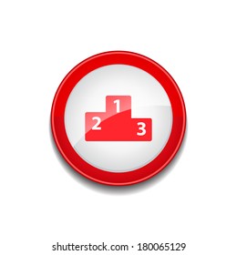 Score Circular Vector Red Web Icon Button