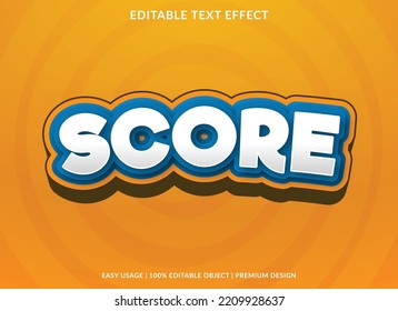 score editable text effect template use for business logo and brand