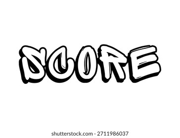 Score, graffiti vector font
Vector font word on a white background