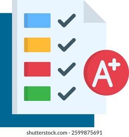 Score Icon Flat Vector Illustration
