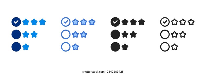 Score Icon Set Multiple Style Vector Illustration