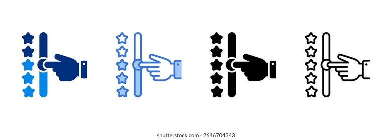 Score Icon Set Multiple Style Vector Illustration