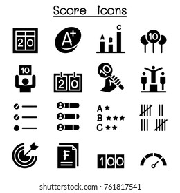 Score Icon Set Vector Illustration Graphic Design