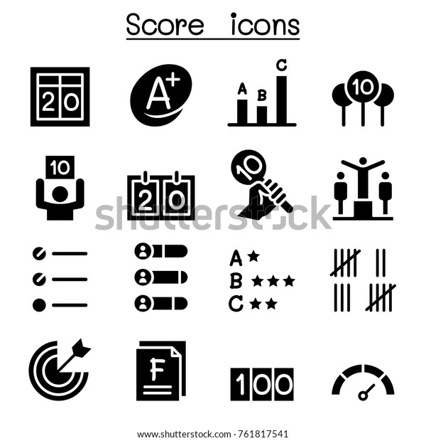 Score Icon Set Vector Illustration Graphic Stock Vector (Royalty Free