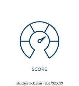 icono de puntuación. Icono de contorno lineal delgado aislado en fondo blanco. Signo de puntuación de vector de línea, símbolo para web y móvil