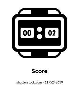 Score icon vector isolated on white background, logo concept of Score sign on transparent background, filled black symbol