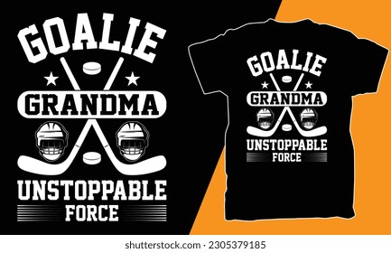 SCORE IM A HOCKEY GRANDSON T SHIRT DESING VECTOR.