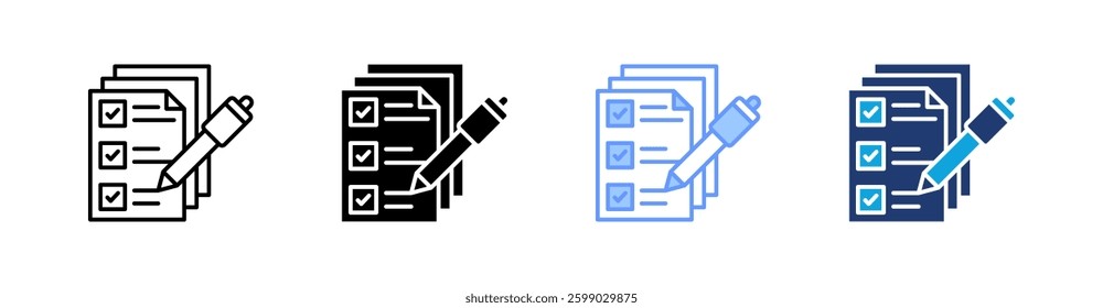 Score Multi Style Icon Set Vector