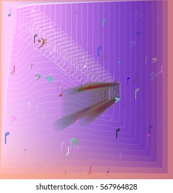 score music notes background art
