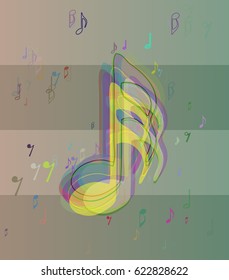 score musical note abstract design