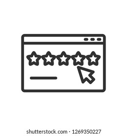 score for on the website. linear icon. Line with editable stroke