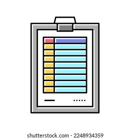 score paper golf game color icon vector. score paper golf game sign. isolated symbol illustration