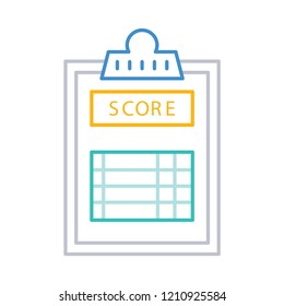Score Sheet Clipboard Stock Vector (Royalty Free) 1205883031 | Shutterstock