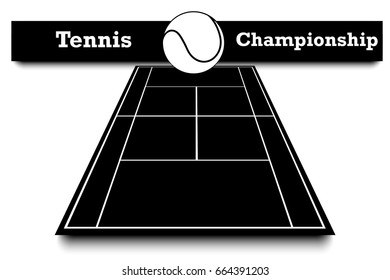Score of the tennis match. Tennis match statistics. Result of the match.  Vector illustration