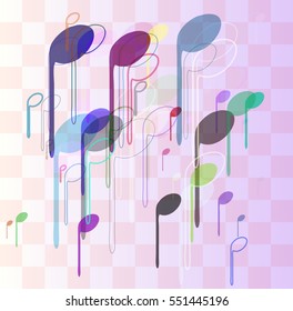 score vector background into fashionable power, several layout among poster