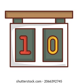Score Vektorgrafik auf transparentem Hintergrund. Hochwertige Symbole.Vektorlinienflaches Farbsymbol für Konzept und Grafikdesign.
