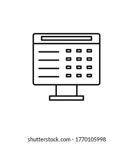 scoreboard, bowling line icon. Signs and symbols can be used for web, logo, mobile app, UI, UX