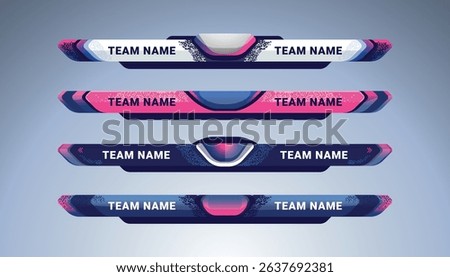 Scoreboard Broadcast Graphic and Lower Third Template for sport soccer and football