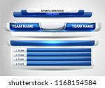 Scoreboard Broadcast Graphic and Lower Thirds Template for sport soccer and football, vector illustration