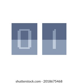 Scoreboard broadcast graphic, score 01, table sports vector illustration.