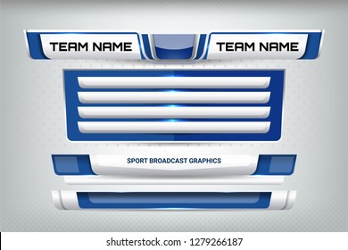 Scoreboard Broadcast and Lower Thirds Template for sport soccer and football