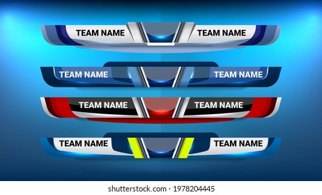 Scoreboard Broadcast and Lower Thirds Template for sport soccer and football