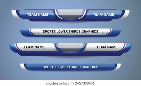 Scoreboard Broadcast and Lower Thirds Template for sport soccer and football