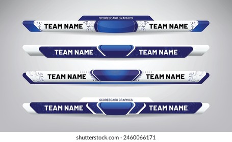 Scoreboard Broadcast and Lower Thirds Template for sport soccer and football