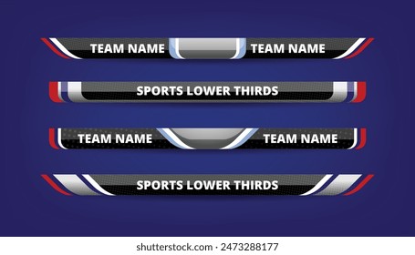 Scoreboard Broadcast and Lower Thirds Template for sport soccer and football